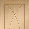 Bespoke Pesaro Oak Flush Double Pocket Door Detail - Prefinished