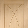Five Folding Doors & Frame Kit - Pesaro Oak Flush 3+2 - Unfinished