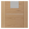 Bespoke Portici Oak Glazed Door Pair - Aluminium Inlay - Prefinished