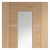 Bespoke Portici Oak Glazed Door Pair - Aluminium Inlay - Prefinished