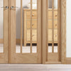 W6 Lincoln Room Divider Door & Frame Kit - Clear Glass - Unfinished Oak - 2031x1904mm Wide