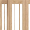 W6 Lincoln Room Divider Door & Frame Kit - Clear Glass - Unfinished Oak - 2031x1904mm Wide