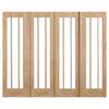 W8 Lincoln Room Divider Door & Frame Kit - Clear Glass - Unfinished Oak - 2031x2478mm Wide