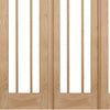W8 Lincoln Room Divider Door & Frame Kit - Clear Glass - Unfinished Oak - 2031x2478mm Wide
