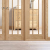 W8 Lincoln Room Divider Door & Frame Kit - Clear Glass - Unfinished Oak - 2031x2478mm Wide