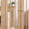 W8 Lincoln Room Divider Door & Frame Kit - Clear Glass - Unfinished Oak - 2031x2478mm Wide