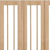 W8 Lincoln Room Divider Door & Frame Kit - Clear Glass - Unfinished Oak - 2031x2478mm Wide