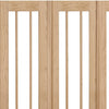 W8 Lincoln Room Divider Door & Frame Kit - Clear Glass - Unfinished Oak - 2031x2478mm Wide