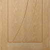 Three Sliding Wardrobe Doors & Frame Kit - Salerno Oak Flush Door - Unfinished