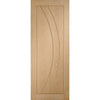 Five Folding Doors & Frame Kit - Salerno Oak Flush 3+2 - Unfinished