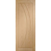 Two Sliding Wardrobe Doors & Frame Kit - Salerno Oak Flush Door - Unfinished