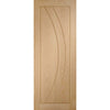 Three Folding Doors & Frame Kit - Salerno Oak Flush 3+0 - Unfinished