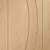 Two Sliding Doors and Frame Kit - Salerno Oak Flush Door - Prefinished