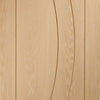 Salerno Oak Flush Single Evokit Pocket Door Detail - Prefinished