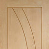 Two Sliding Doors and Frame Kit - Salerno Oak Flush Door - Prefinished