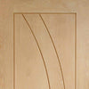 Three Sliding Wardrobe Doors & Frame Kit - Salerno Oak Flush Door - Unfinished