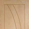 Bespoke Salerno Oak Flush Double Frameless Pocket Door Detail - Prefinished