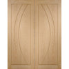 Salerno Oak Flush Door Pair - Prefinished