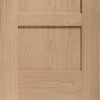 Two Folding Doors & Frame Kit - Shaker Oak 4 Panel Solid 2+0 - Unfinished