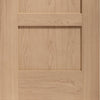 Six Folding Doors & Frame Kit - Shaker Oak 4 Panel 3+3 - Prefinished