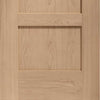 Two Sliding Wardrobe Doors & Frame Kit - Shaker Oak 4 Panel Solid Door - Unfinished