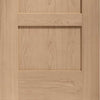 Three Sliding Wardrobe Doors & Frame Kit - Shaker Oak 4 Panel Solid Door - Unfinished