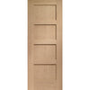 Fire Rated Victorian Oak Door - No Raised Mouldings - 1/2 Hour Rated - Prefinished