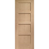 Single Sliding Door & Track - Shaker Oak 4 Panel Door - Prefinished
