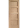 Bespoke Thruslide Shaker Oak 4 Panel 3 Door Wardrobe and Frame Kit - Prefinished