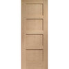 Bespoke Shaker Oak 4 Panel Double Frameless Pocket Door Detail - Prefinished