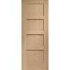 Bespoke Shaker Oak 4 Panel Double Frameless Pocket Door Detail