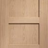 Single Sliding Door & Track - Shaker Oak 4 Panel Door - Prefinished