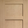 Shaker style four panel oak veneer interior door