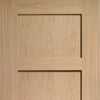 Single Sliding Door & Track - Shaker Oak 4 Panel Door - Prefinished