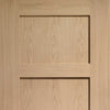 Bespoke Thruslide Shaker Oak 4 Panel 2 Door Wardrobe and Frame Kit - Prefinished