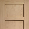 Bespoke Thruslide Shaker Oak 4 Panel 4 Door Wardrobe and Frame Kit - Prefinished