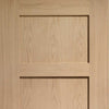 Bespoke Shaker Oak 4 Panel Double Frameless Pocket Door Detail - Prefinished