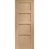 Three Sliding Maximal Wardrobe Doors & Frame Kit - Shaker Oak 4 Panel Door - Prefinished