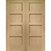 Shaker Oak 4 Panel Door Pair