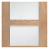 Shaker Oak 4 Pane Internal Door - Clear Glass