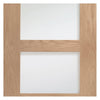 Fire Rated Shaker 4 Pane Oak Door - Obscure Glass - 1/2 Hour Fire Rated