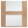 Shaker Oak 4 Pane Single Evokit Pocket Door Detail - Clear Glass