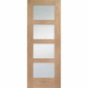 Bespoke Thrufold Shaker Oak 4 Pane Glazed Folding 3+3 Door