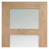 Shaker Oak 4 Pane Internal Door - Clear Glass