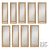 Pattern 10 Oak Door Pair - Full Pane Frosted Glass