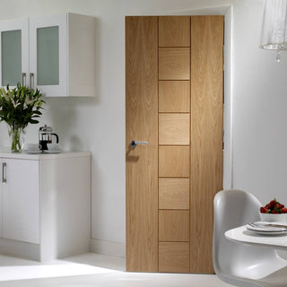 Image: Simpli Door Set - Messina Oak Flush Door - Prefinished