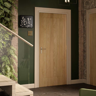 Image: Suffolk Statement Solid Oak Door - Unfinished