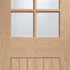 Bespoke Thrufold Suffolk Oak 6 Pane Glazed Folding 2+1 Door - Prefinished