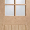 Bespoke Thrufold Suffolk Oak 6 Pane Glazed Folding 3+0 Door - Prefinished