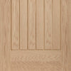 Bespoke Suffolk Oak Double Frameless Pocket Door Detail - Vertical Lining